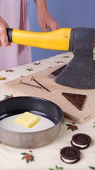Lady Use Tools For Crafting Creamy Oreo Dessert  