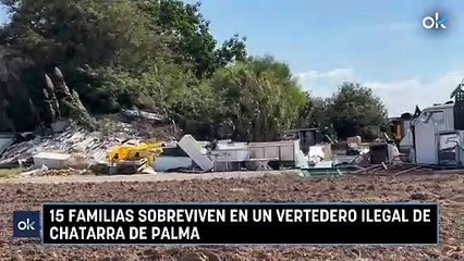 15 familias sobreviven en un vertedero ilegal de chatarra de Palma