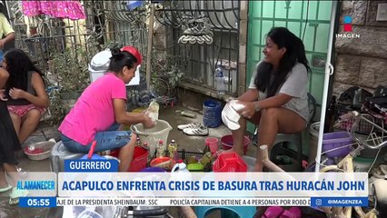 Acapulco enfrenta una crisis de basura tras el paso del huracán John