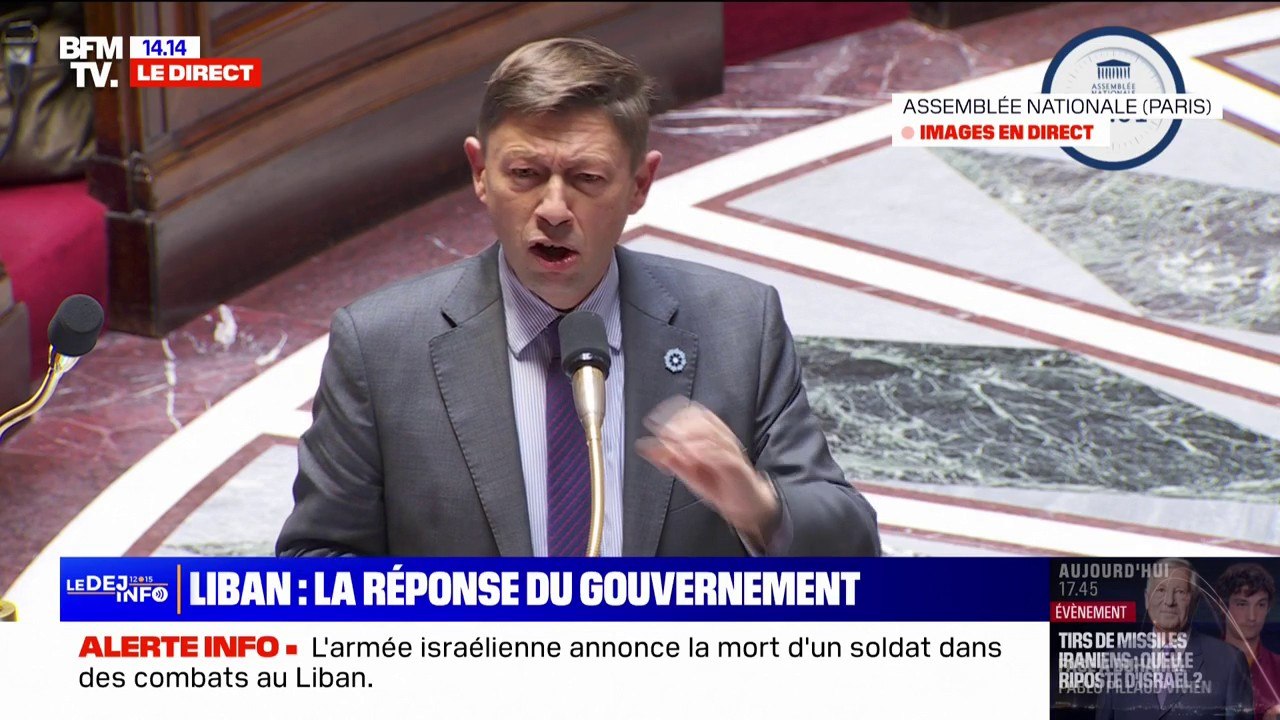 Proche-Orient: "La France appelle solennellement tous les acteurs impliqués à faire preuve de retenue", déclare Jean-Louis Thiériot, ministre délégué aux Anciens combattants