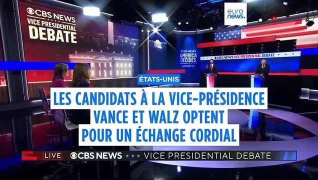 États-Unis : débat policé des colistiers de Donald Trump et Kamala Harris