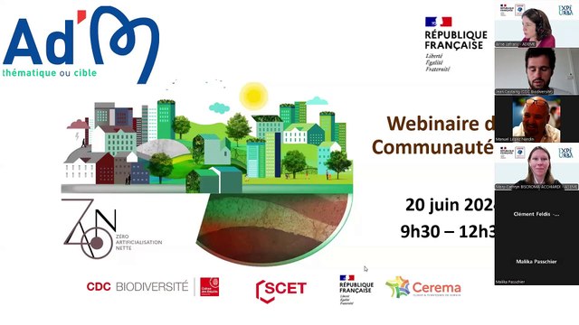 Webinaire n°6 de la Communauté ZAN - Expérimentation « Objectif ZAN » de l’ADEME