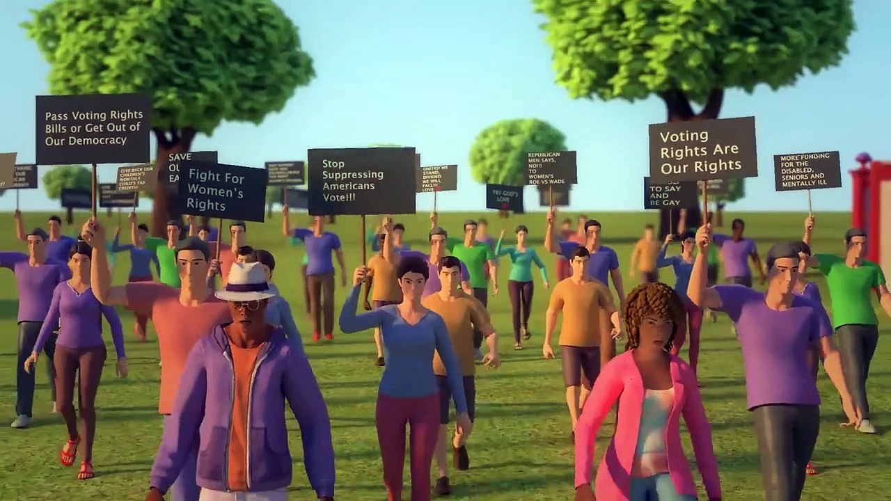 3D Character Animation Long Video for The American Voters by Whimsitoons | 3D Animation