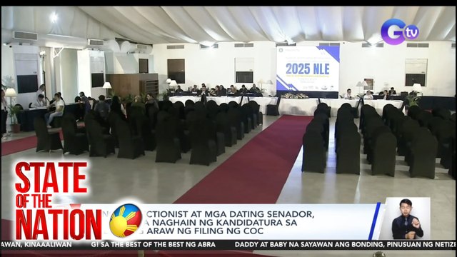 Ilang reelectionist at mga dating senador, kabilang sa naghain ng kandidatura sa ikalawang araw ng filing ng COC | SONA