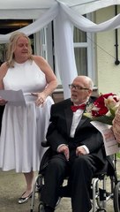 Couple together over 20 years have held a blessing ceremony in Meadow Bank care home in Bamber Bridge