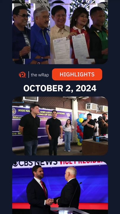Today's headlines: COC filing, Rigo Duterte, Tim Walz and J.D. Vance | The wRap | October 2, 2024