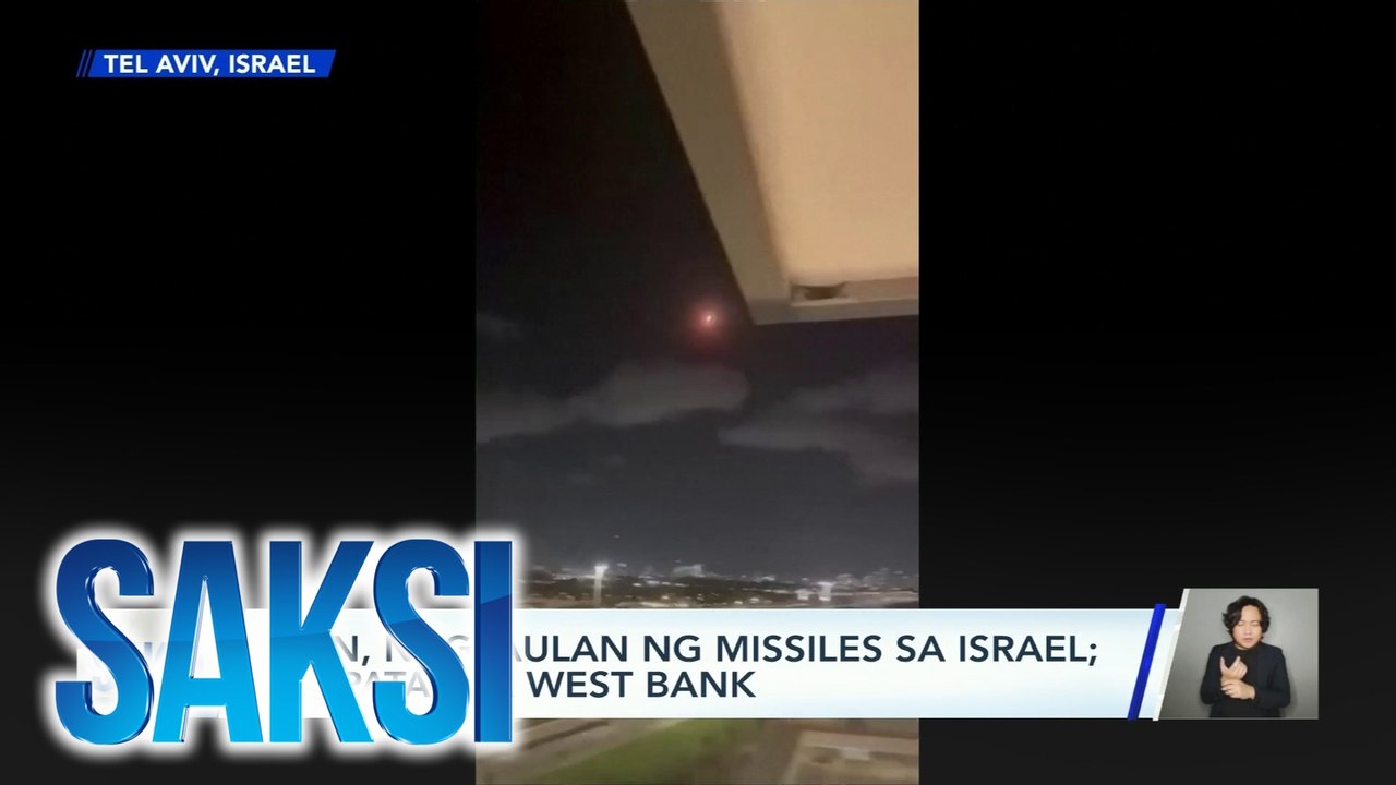 Iran, nagpaulan ng missiles sa Israel; isa patay sa West Bank | Saksi