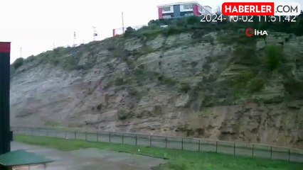 Zonguldak'ta Organize Sanayi Bölgesi'nde Heyelan Kamerada