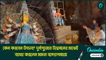 কেন করবেন উৎসব? দুর্গাপুজোর উদ্বোধনের মাঝেই ব্যাখ্যা করলেন মমতা বন্দ্যোপাধ্যায়