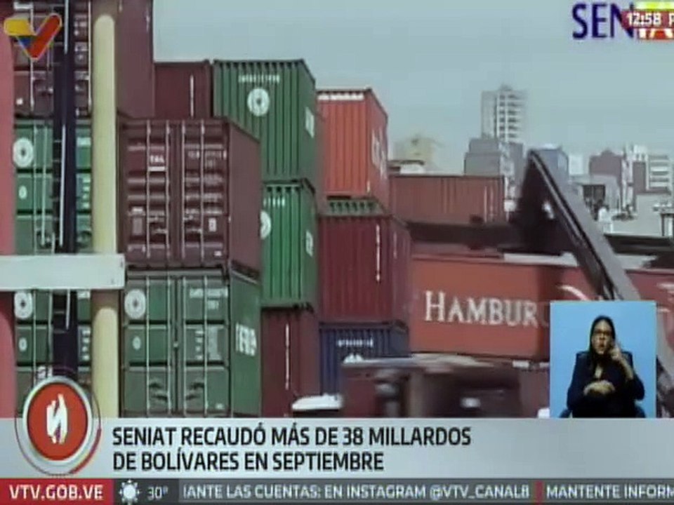 Seniat un ente que recaudó más de 38 millardos de Bs. para el mes de septiembre