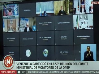 Venezuela participó en la 56° reunión del Comité Ministerial de Monitoreo de la OPEP