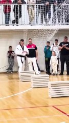 "Most Concrete Blocks Broken With The Head By  Forward Flips in One Minute Time 126 By Belmin  Osmanbegovic Follow For More Videos Have Trendingreels"...!!