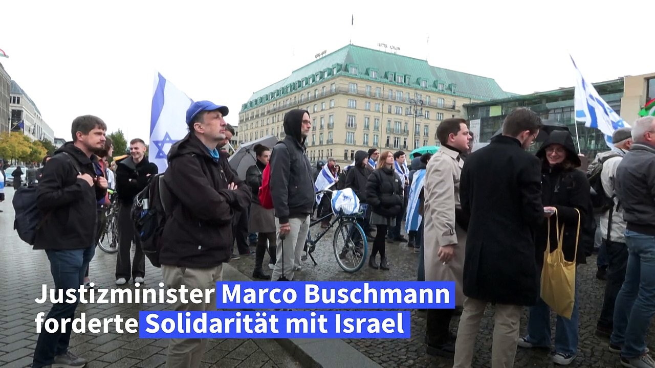Pro-Israel-Demo in Berlin: Organisatoren fordern neue Waffenlieferungen an Israel