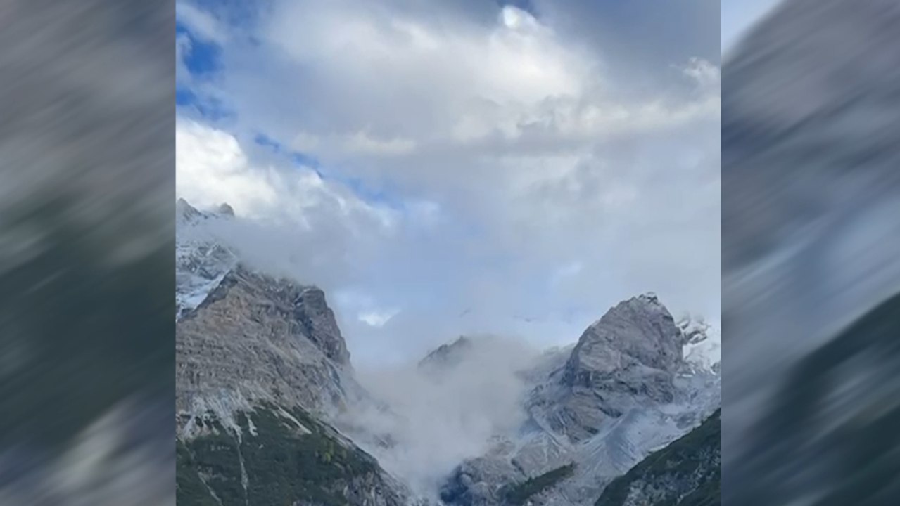 Un'enorme scarica di sassi sull'Ortles: le immagini sono impressionanti