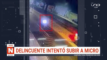 Delincuente intentó subir a micro a robar
