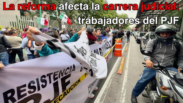 Se manifiestan trabajadores del Poder Judicial en sede de Judicatura