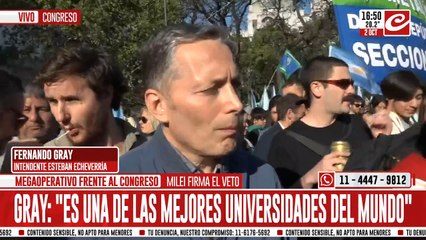 Fernando Gray: "Les agradezco a todos los que están protestando con conciencia"