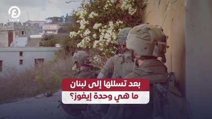 بعد تسللها إلى لبنان .. ما هي وحدة إيغوز؟