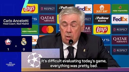 'Everything was pretty bad' - Ancelotti reflects on loss to Lille