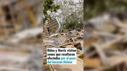 Biden y Harris visitan zonas que resultaron afectadas por el paso del huracán Helene