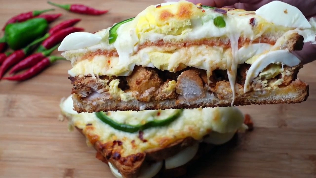 Tasty Chicken and Boiled Eggs Breakfast