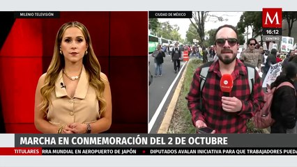 Marcha en conmemoración de la matanza estudiantil del 2 de octubre en CdMx