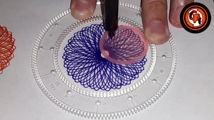(VIDEO #0049) ️️ DIBUJANDO un hermoso diseño con marcadores de colores y un espirógrafo.