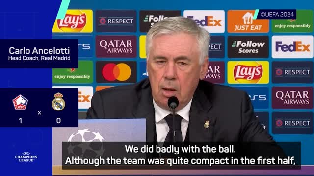 'Everything was pretty bad' - Ancelotti reflects on loss to Lille