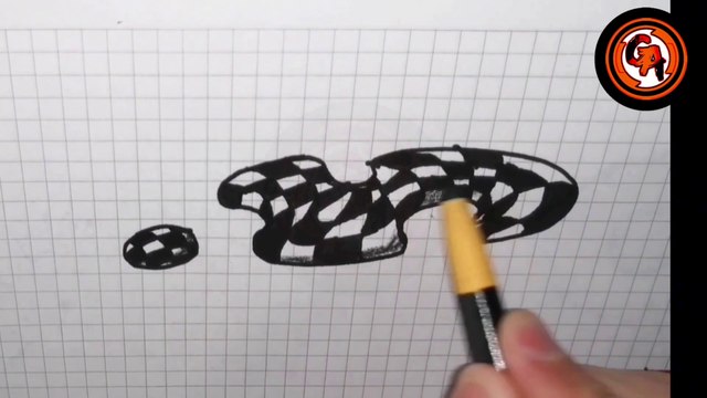 (VIDEO #0003) ️️ DRAWING an attractive checkered style design using markers.