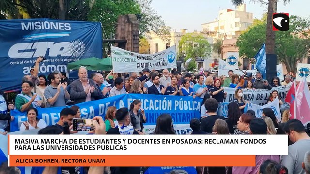 Masiva marcha de estudiantes y docentes en Posadas reclaman fondos para las universidades públicas2
