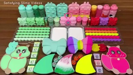 MINT vs RAINBOW | Mixing random into Glossy Slime