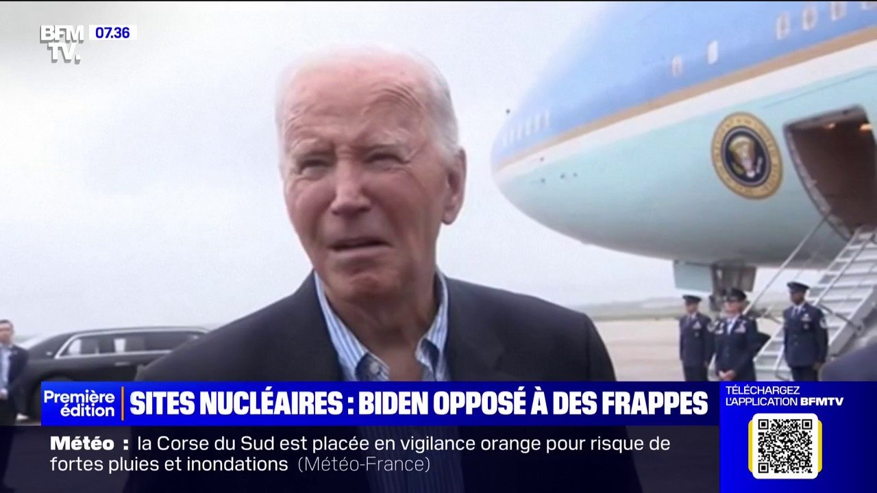 Proche-Orient: Joe Biden se dit opposé à des frappes israéliennes sur les sites nucléaires iraniens