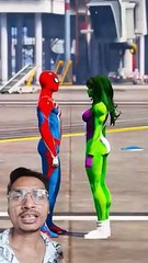 RANDOM SPIDER-MAN SHE-HULK BATTLE : GTA V#shorts  #short
