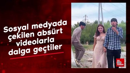 Sosyal medyada çekilen absürt videolar ile dalga geçtiler