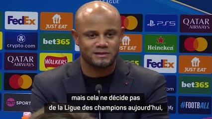 Bayern - Kompany : "Cette défaite ne décide pas de la Ligue des champions aujourd'hui"