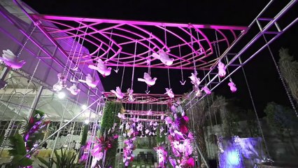 Enchanting Night Light Decorations at Kalanivasthi _ Luxury Wedding Venue Bangalore