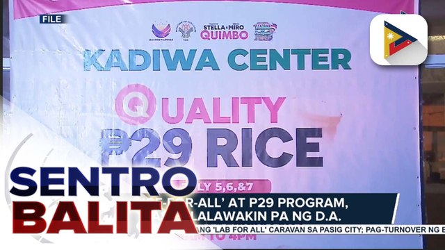 'Rice-For-All' at P29 program, palalawakin pa ng D.A.; Rice-For-All program ng administrasyon, 'most approved' na gov't initiative batay sa Publicus survey