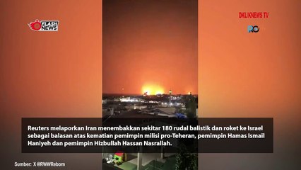 RATUSAN RUDAL IRAN GEMPUR ISRAEL