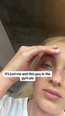 Guy is doing a dance workout in the gym!