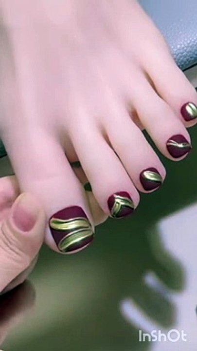 How to decorate your foot nails with nail paint|nail polish designes  idesa