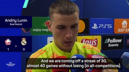 Madrid won't 'dwell' on shock defeat to Lille - Lunin