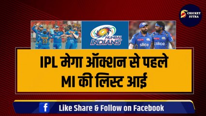 IPL Mega Auction से पहले Mumbai Indians की Final List आई, सिर्फ 4-4 खिलाड़ियों को किया रिटेन, Rohit पर आया अपडेट | IPL | IPL 2025 | MI