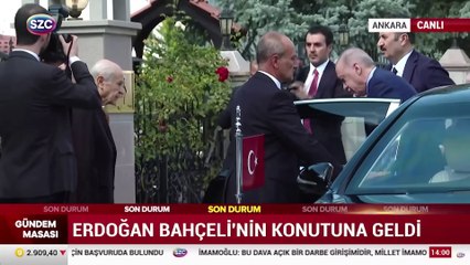 Erdoğan, Bahçeli'nin konutuna geldi