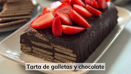 Tarta de galletas y chocolate