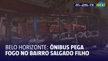 Ônibus do transporte público de BH pega fogo; veja vídeo