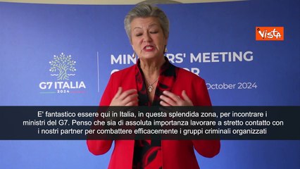 G7 Interno, Johansson: "Nessuno pu? combattere gruppi criminali da solo"