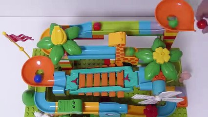 Marble Run ASMR☆ Block coaster Slowly assembled summary video