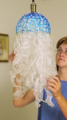 Fabulous Night Light Crafted from Epoxy Resin and Fabric 