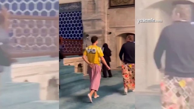 Bursa'da cami ziyaretinden komik görüntüler! Turistler olayı yanlış anlayınca olanlar oldu