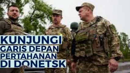 Presiden Zelensky Kunjungi Garis Depan Pertahanan di Donetsk